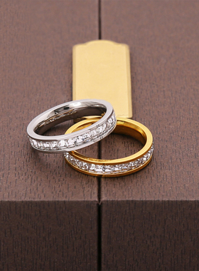 轻奢满天星满钻钛钢不掉色对戒