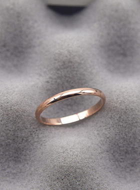 日韩不掉色钛钢玫瑰金女士尾戒