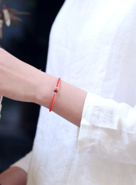 本命年纯手工金刚结个性红绳手链