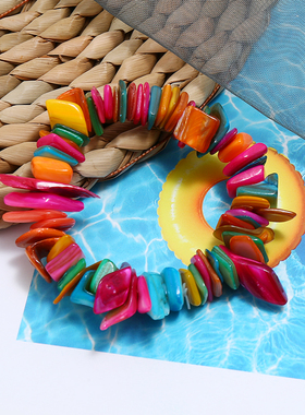 欧美风夸张不规则贝壳手串