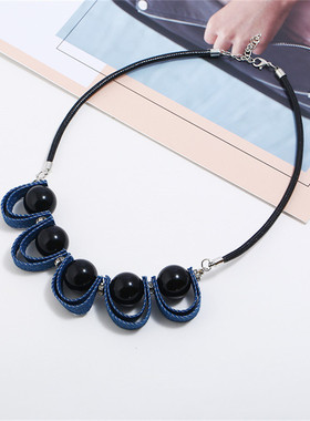 日韩风百搭大珍珠吊坠项链