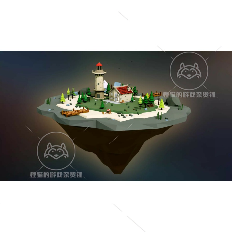 Unity Low Poly Floating Islands低模可爱浮岛包更新 1.0-图0