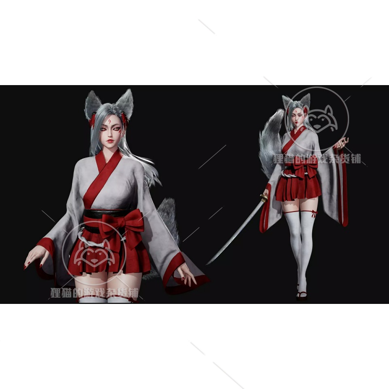 Unity Kitsune 日式狐妖美女模型 1.0 - 图0