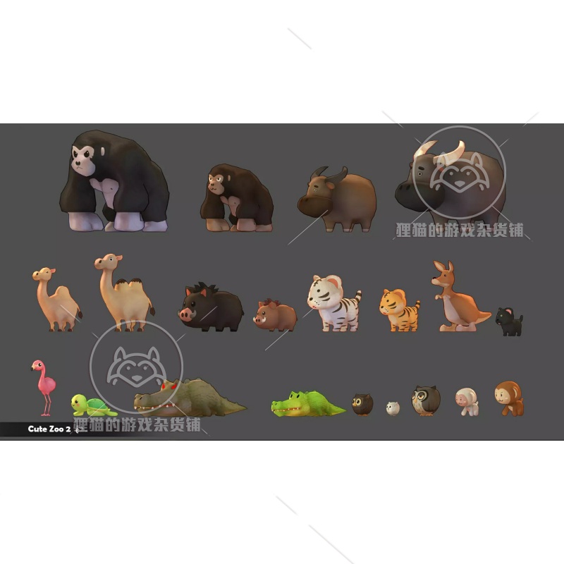 Unity MEGA Cute Pet Zoo可爱动物园动物模型包 1.2.1-图1