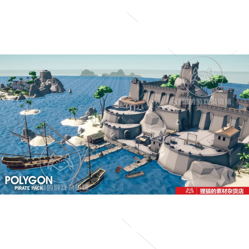 Unity Pirates Synty POLYGON Pirate asset pack 1.5.0 包更海盗 - 图2