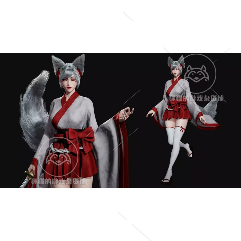 Unity Kitsune 日式狐妖美女模型 1.0 - 图1