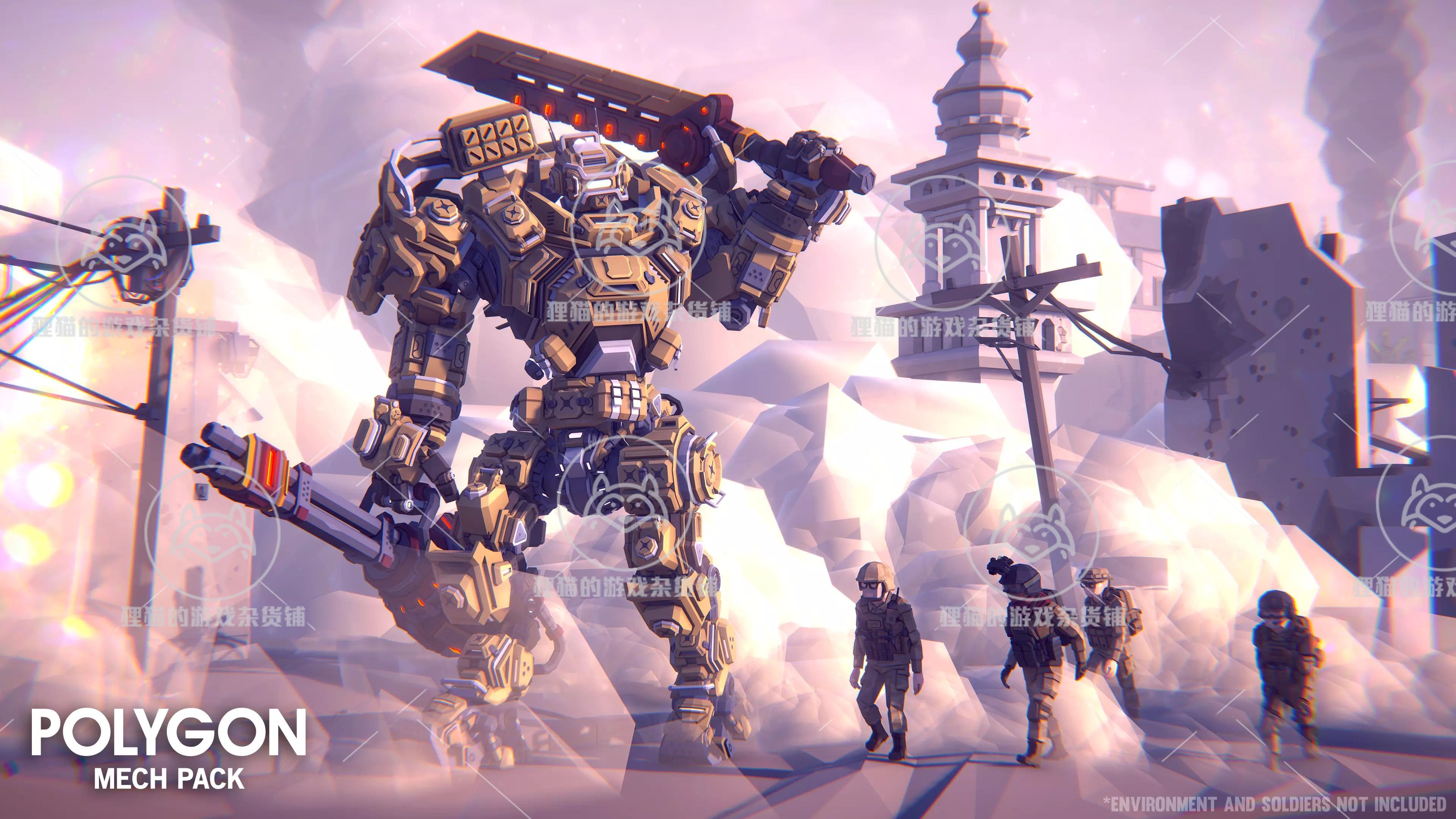 Unity POLYGON Mech Pack Low Poly 3D Art by Synty 1.2.0机械-图3