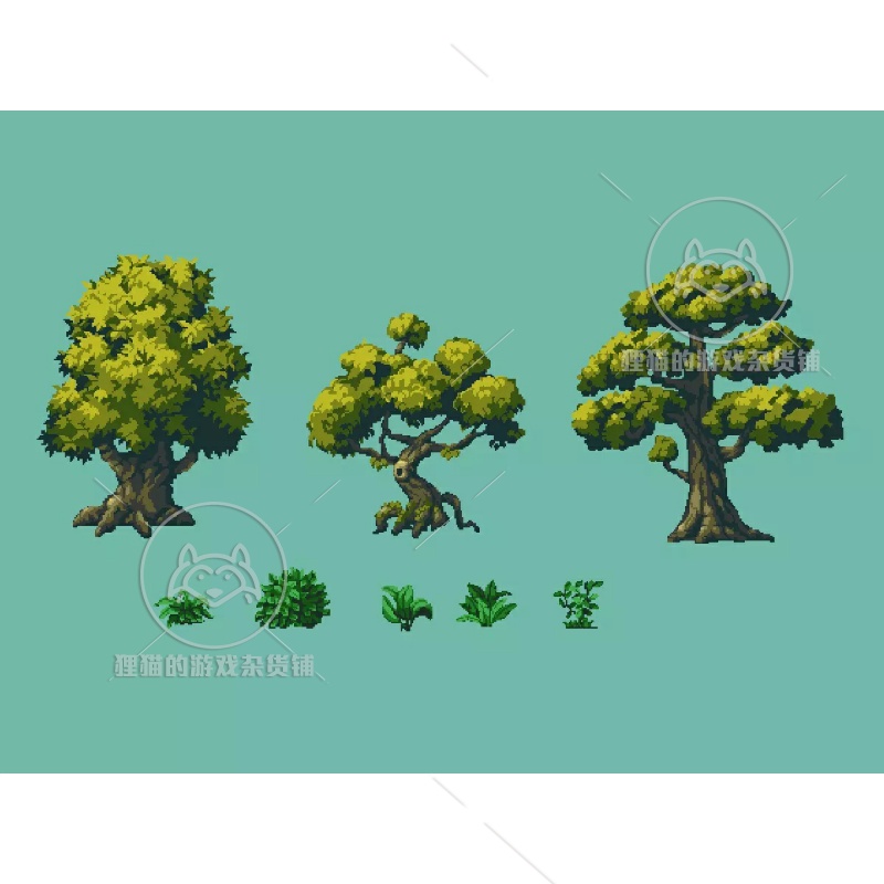 Unity Magic Cliffs Foliage Expansion Pack 2D平台植物场景 1.0 - 图0