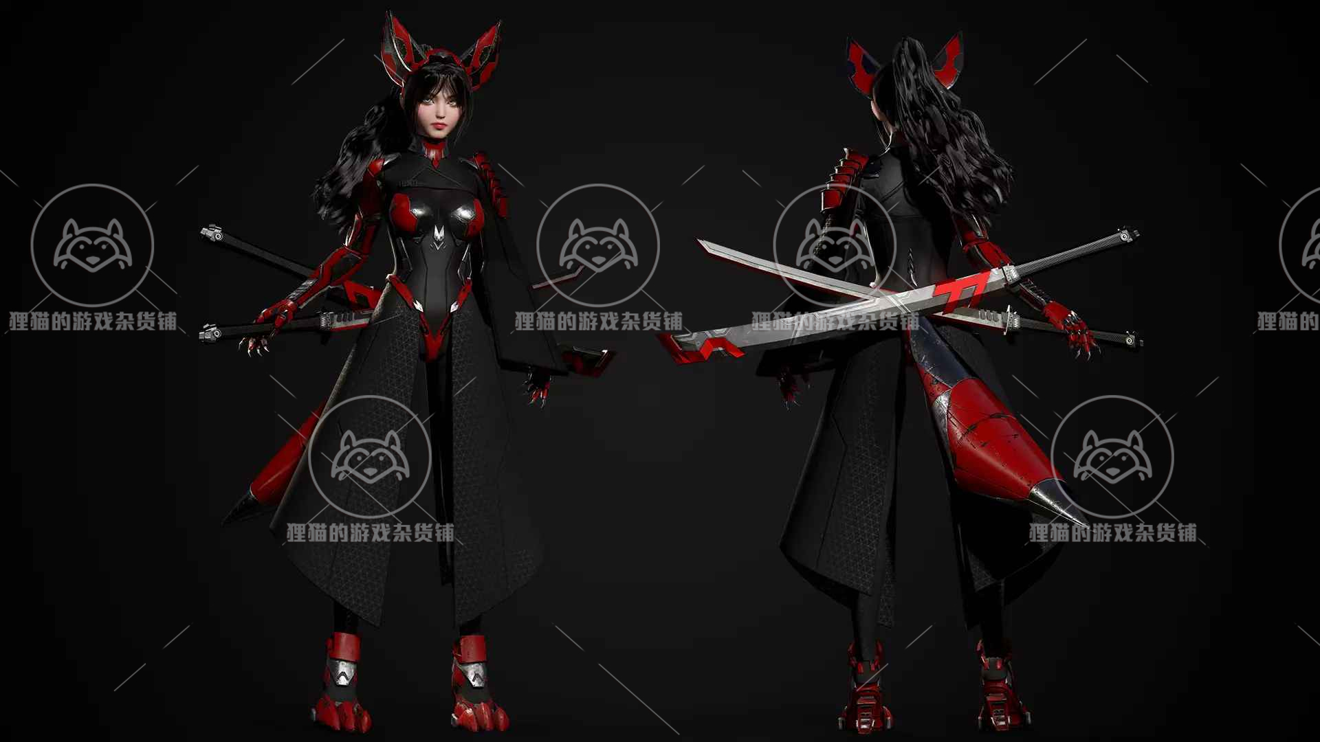 Unity Cosmo Fox Girl  Sci-fi Kitsune 1.0 科幻狐狸美女模型 - 图2