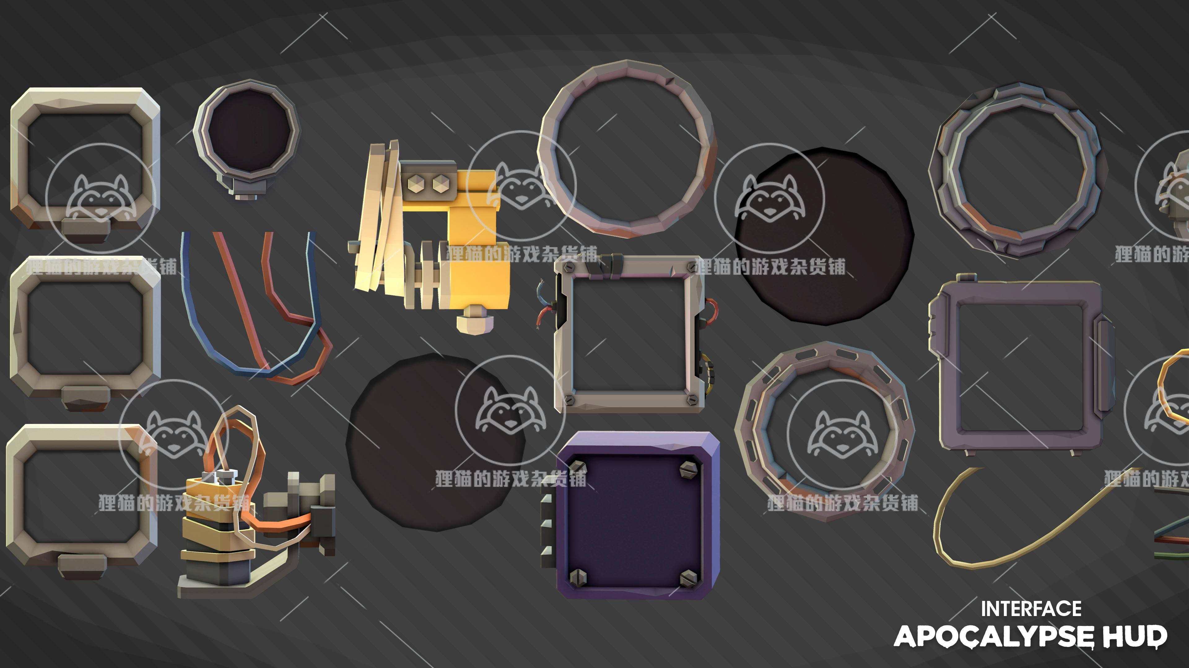 Unity Apocalypse HUD Synty INTERFACE GUI 1.0.1 包更 末日UI包 - 图0