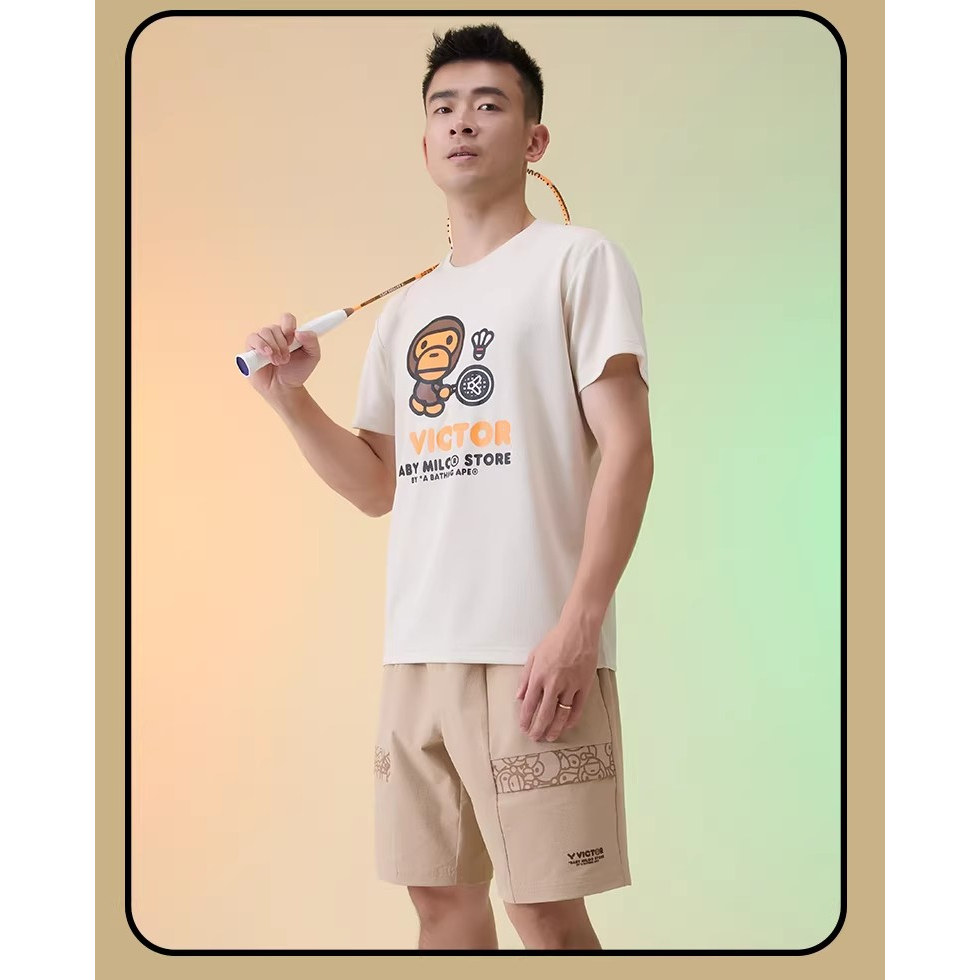 VICTOR胜利羽毛球服威克多BABY MILO联名系列男女运动短裤R-505BM,淘宝优惠券,粉丝福利购,淘宝优惠卷