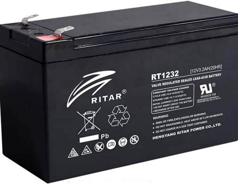 RITAR瑞达蓄电池RT1255 照明 消防精密机械 设备电源12V5.5AH童车 - 图0