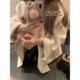 NSS Collection Customized high gram of heavy fabric sealing god double -sided alpaca hair autumn and winter white cape coat