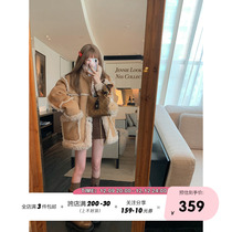 NSS COLLECTION HUGGING BEAR SOFT GLUTINOUS SUEDE LAMB FUR JACKET FUR ONE-PIECE THICK COAT FEMALE AUTUMN WINTER