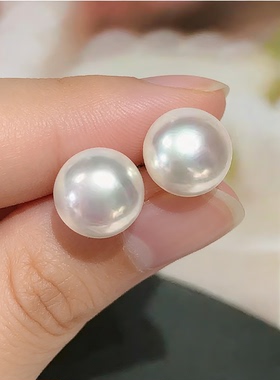 S925纯银天然淡水珍珠耳钉女新款爆款耳饰高级感时尚轻奢小众耳环