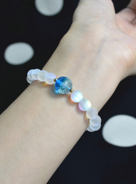 琉璃珠月光石礼物水晶手链