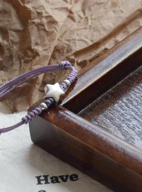 可爱足银小星星原创手链