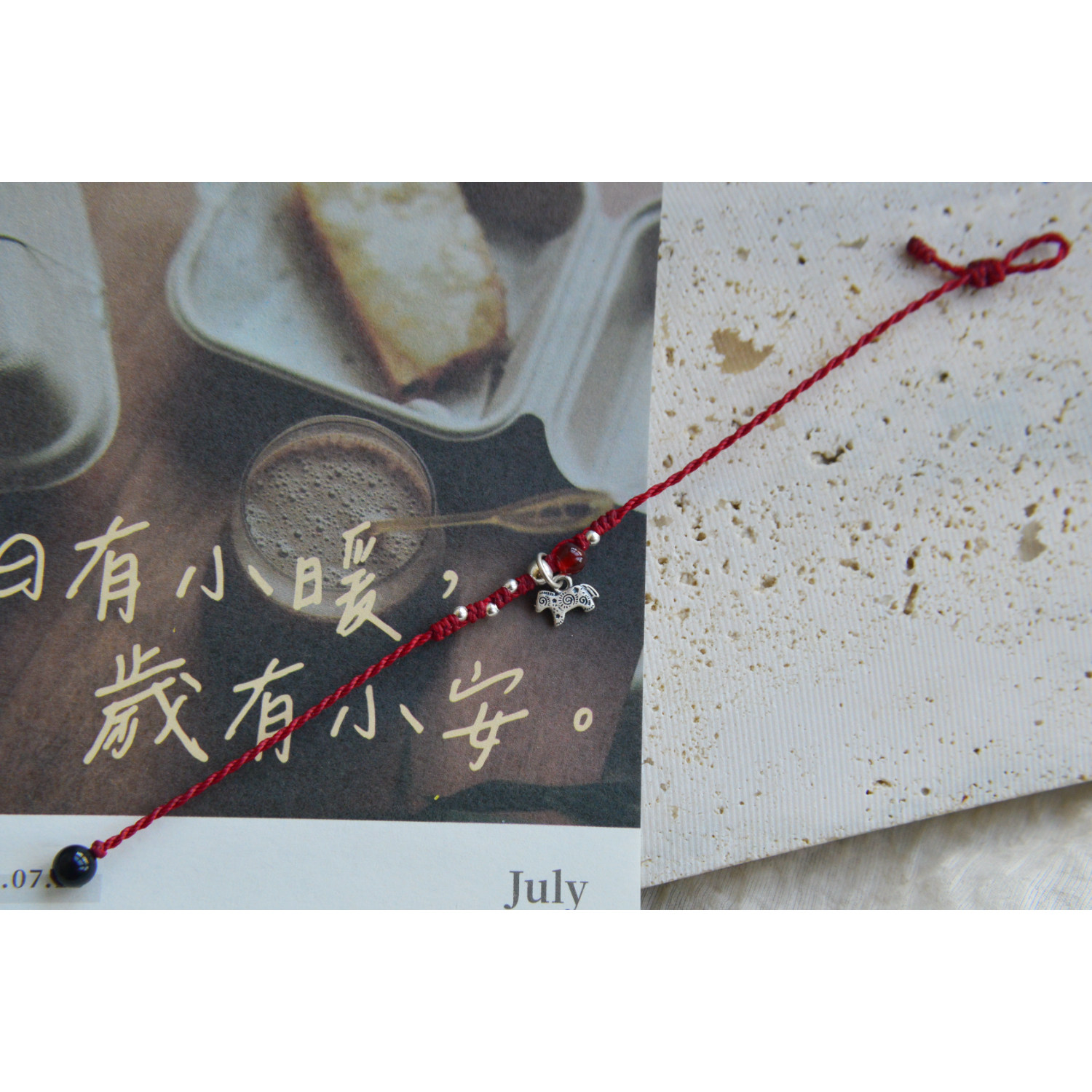 「小红马」马年本命年小红绳  原创中式纯银925小马编织手绳手链,淘宝优惠券,粉丝福利购,淘宝优惠卷