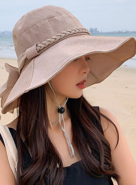 帽子女夏防晒遮阳帽大檐