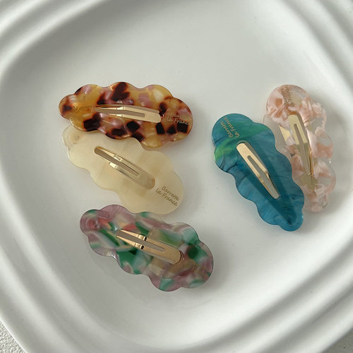 醋酸小清新BB夹网红叶子发夹女头饰边夹简约百搭发饰后脑边夹发卡 - 图2