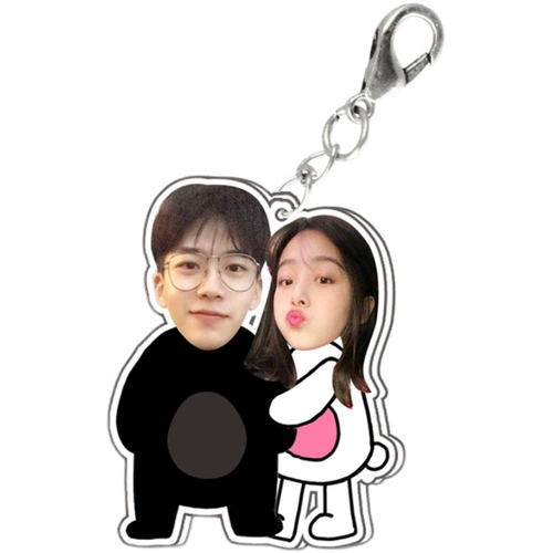 Акриловая брендовая индивидуальная фотография, мультяшный брелок, креативная подвеска для влюбленных, делается под заказ, «сделай сам», подарок на день рождения