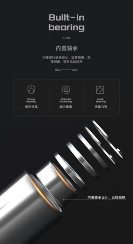大七不锈钢奥杆哑铃手柄内置轴承通用50孔径高承重送快速夹 - 图2