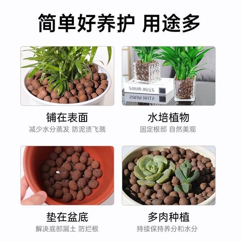 买多送多厂家直销陶粒垫底种花多肉铺面水培花卉透气保水 - 图1