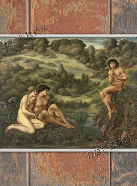 牧羊神的花园 The garden of Pan 古希腊神话油画装饰挂画 古罗马