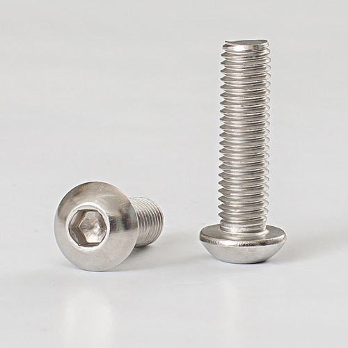 M3M4M5M6M8M10M12mm 201不锈钢半圆头内六角螺丝 圆头盘头蘑菇头 - 图1