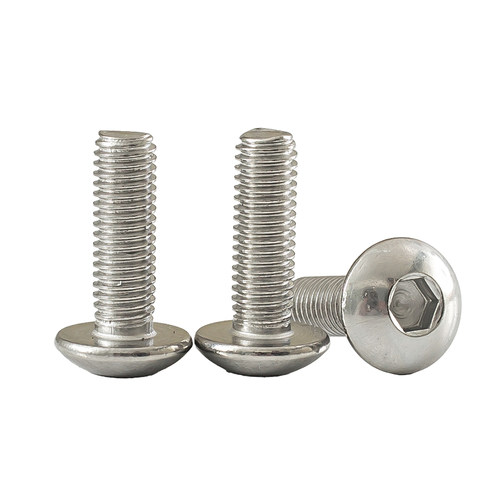 M2M3M4M5M6M8M10mm不锈钢304大扁头内六角螺丝圆头盘头钉圆杯螺栓 - 图0