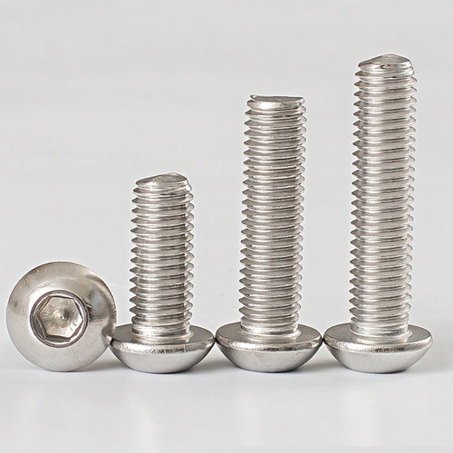 M3M4M5M6M8M10M12mm 201不锈钢半圆头内六角螺丝 圆头盘头蘑菇头 - 图0