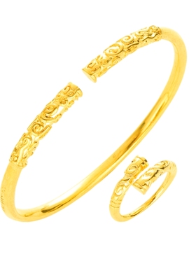 孙悟空开口可调节紧箍咒手镯沙金