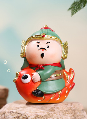 国潮马上成功摆件家居车载桌面装饰小摆件新年泉州郑成功文创礼品