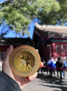 北京先农坛文创隆福寺藻井五层可拆卸藻井金属冰箱贴旅游纪念收藏