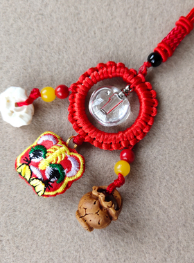 宝宝儿童项链野生桃核挂件