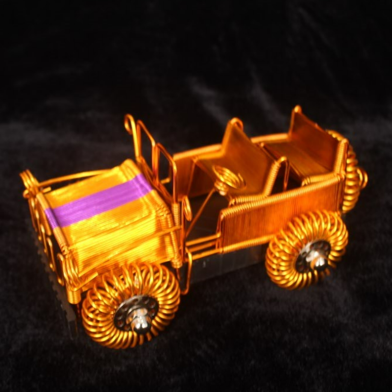 手工艺铝线编织小汽车模型越野吉普儿童玩具礼物金属铁丝DIY制作 - 图1