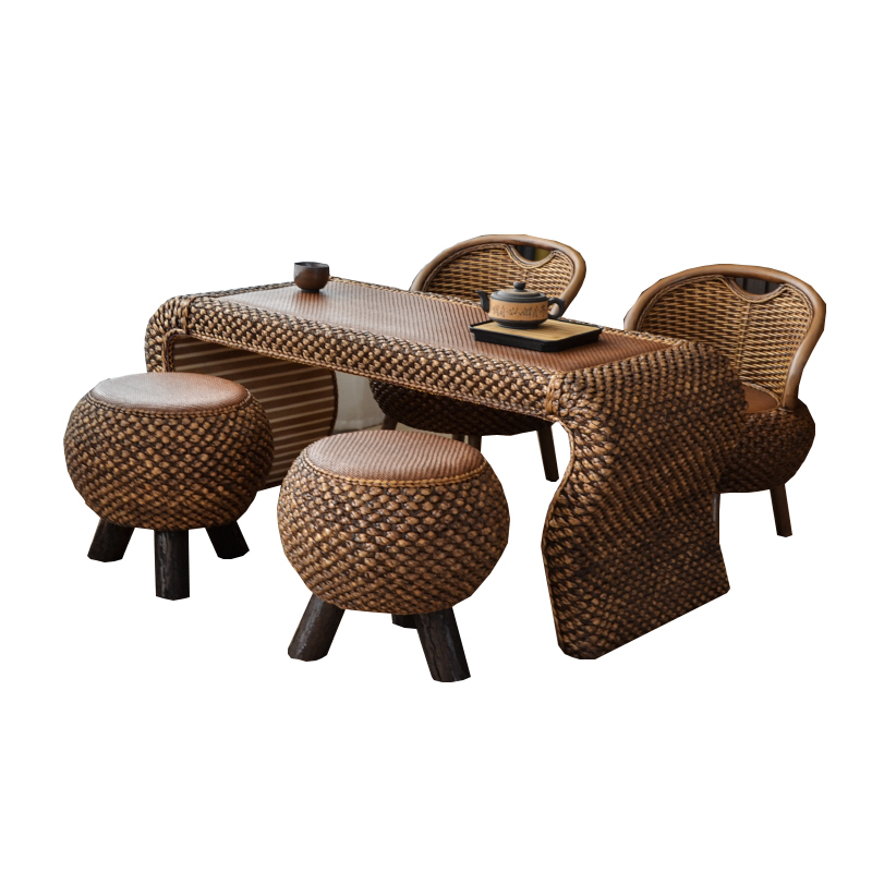 藤编阳台桌椅组合禅意泡茶台小户型家用休闲简约功夫茶几茶艺桌子,淘宝优惠券,粉丝福利购,淘宝优惠卷