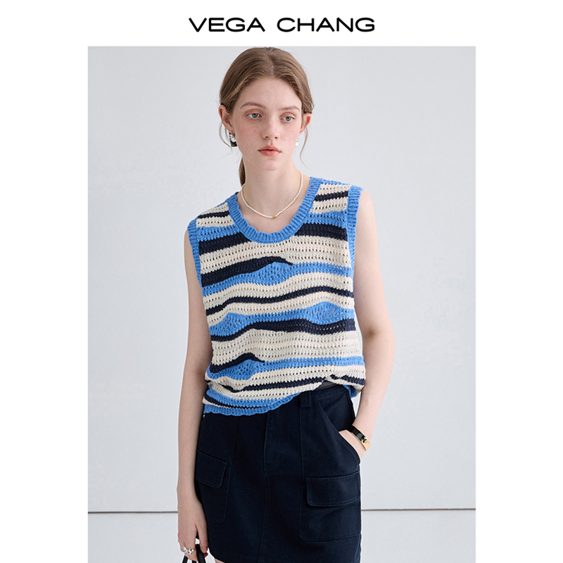 【加购！预热VEGA CHANG品牌小专】VEGA CHANG条纹背心/牛仔裤