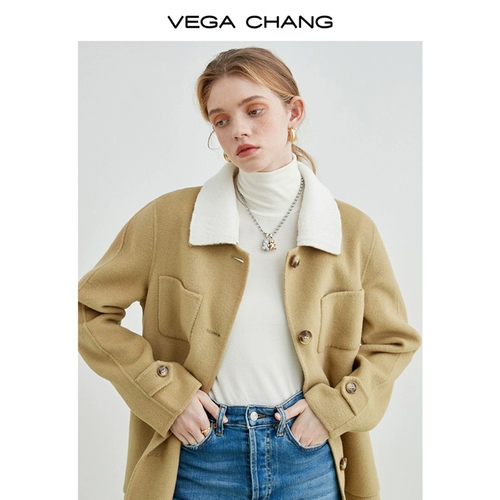 Vega Chang 100%Gaobaao Австралийский шерстяной шерстяной шерстяное пальто