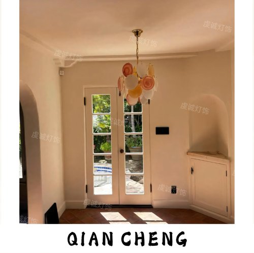 意大利murano中古风客厅卧室餐厅七彩法式复古穆拉诺手工玻璃吊灯 - 图1