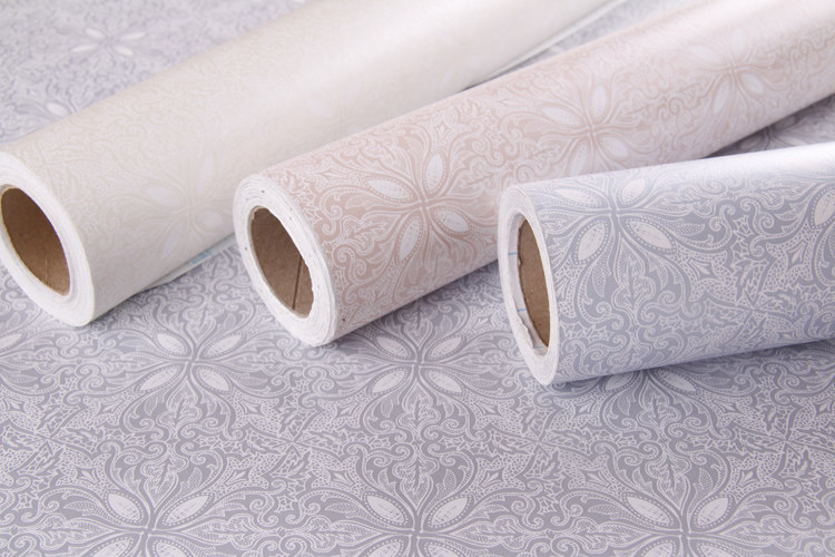 PVC防水自贴墙纸 大学宿舍墙纸 纯色暗花纹卧