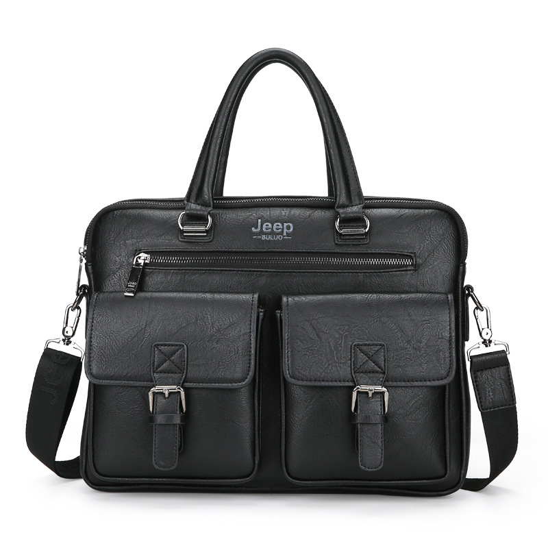 Men's Genuine Leather Briefcase Laptop Bag 男士公文包电脑包 - 图3