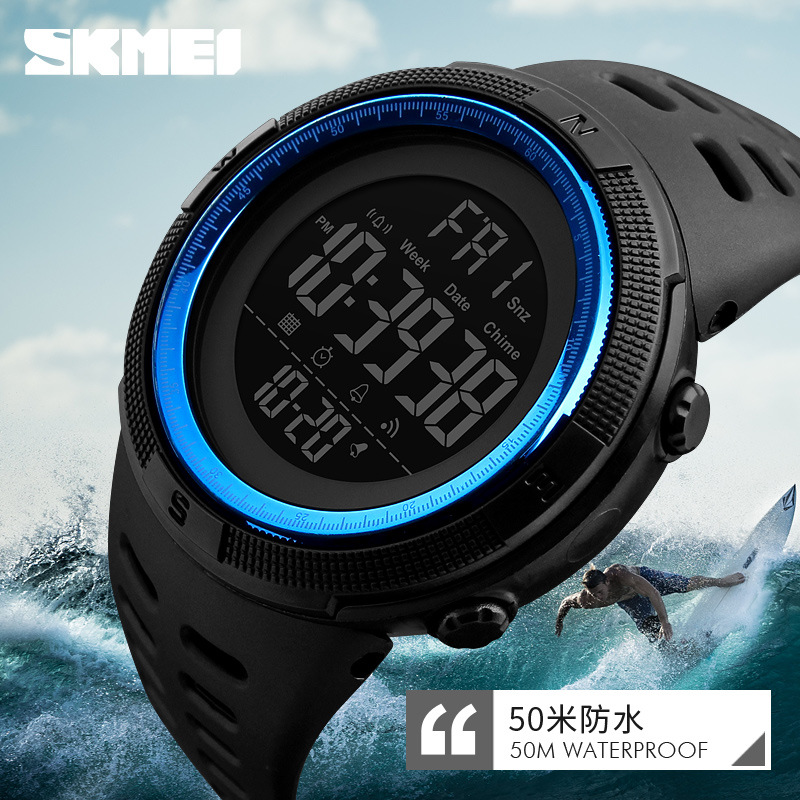 Outdoor Sport Digital watch 50m Waterproof Alarm运动手表-图2