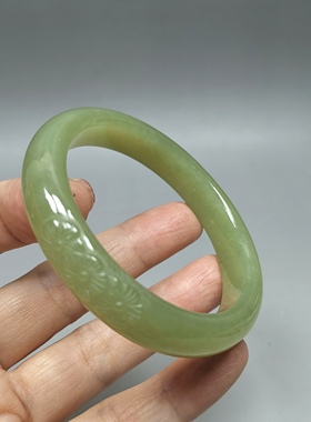 22年老店和田玉56mm黄玉黄口手镯