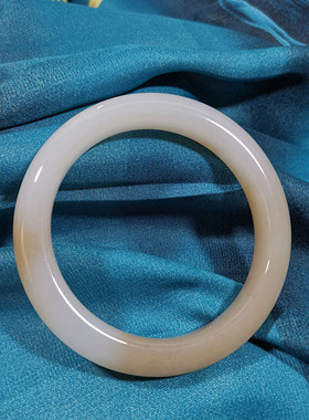 天然和田玉糖羊脂玉手镯61mm圈口