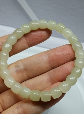 特价和田玉手串8mm直切珠手链