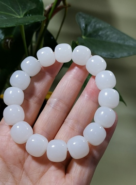 天然和田玉羊脂玉14mm手串手链