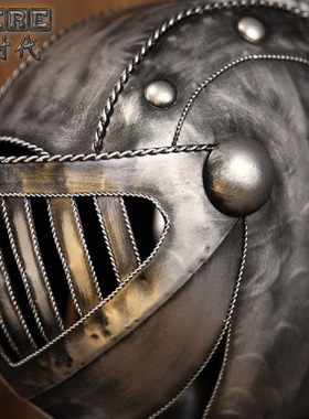 仿古酒吧摆设书房会所中世纪头盔摆 新品原创个性设计西餐厅饰品