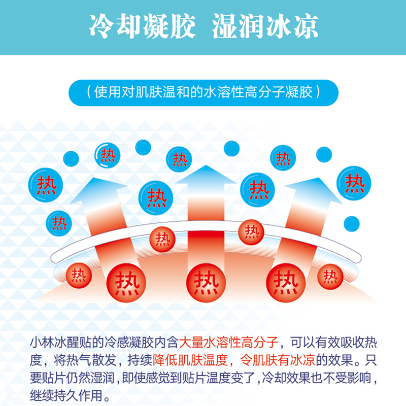 日本小林制药冰醒舒清凉贴冰贴夏清凉降温贴军训神器10片防暑学生 - 图1