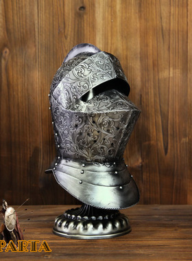 工艺欧式风酒吧金属软装武士头盔